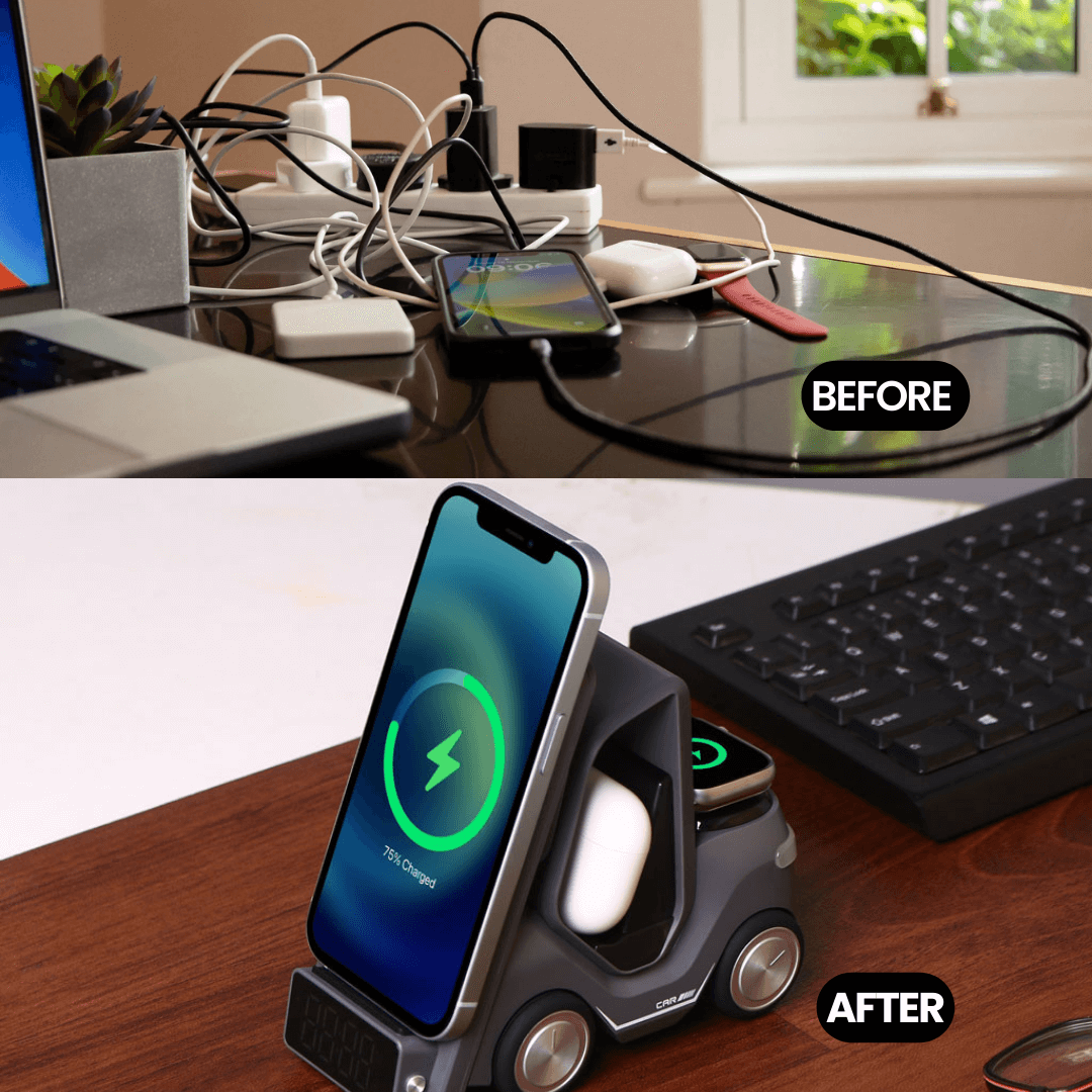 Charge Cruiser- 3 in 1 Wireless Charger with Clock