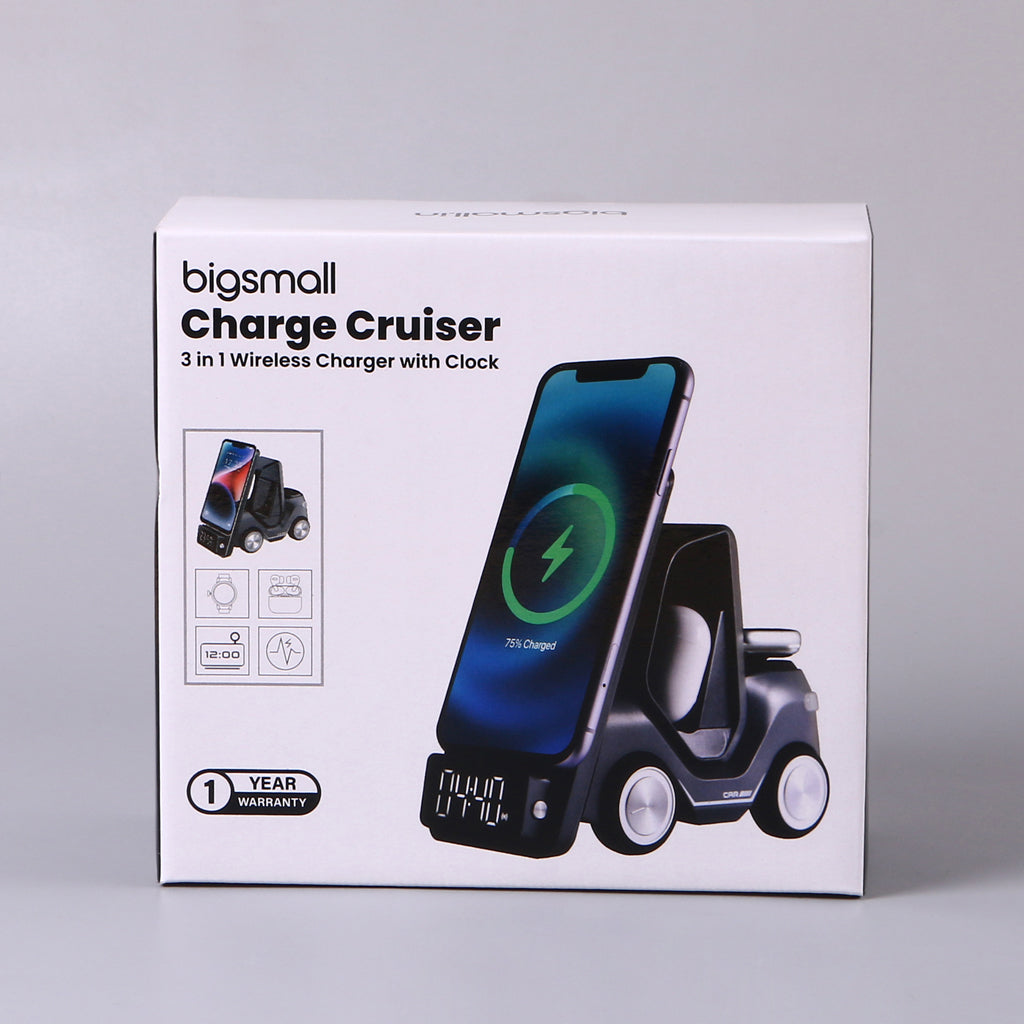 Charge Cruiser- 3 in 1 Wireless Charger with Clock