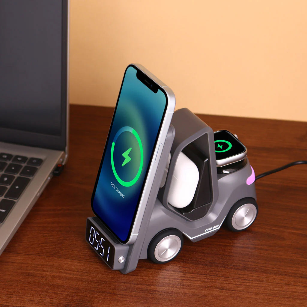 Charge Cruiser- 3 in 1 Wireless Charger with Clock