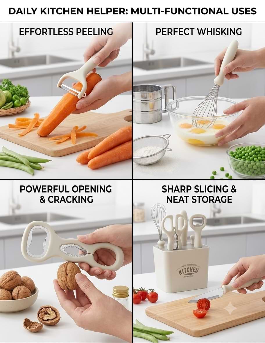 Kitchexpo 6-Piece Kitchen Gadgets Set | Multi-Functional Cooking Tools for Everyday Kitchen Use